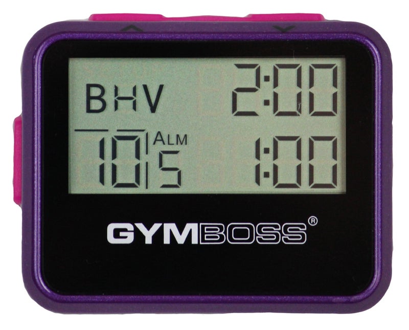 Gymboss مؤقت زمني وساعة إيقاف من Gymboss - لمعان معدني بنفسجي/وردي - Image 2